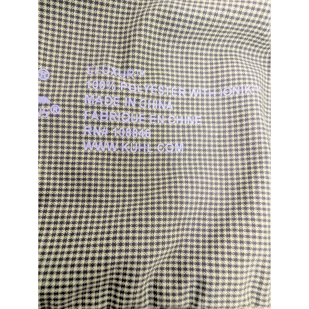 Kuhl Eluxur Men's Pearl Snap Short Sleeve Shirt - size XL - Green Plaid - Picture 12 of 16